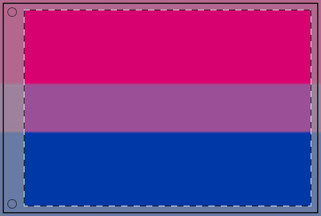 Double Sided Bisexual Pride Flag - Celebrate Inclusivity and Support LGBTQ+ Pride