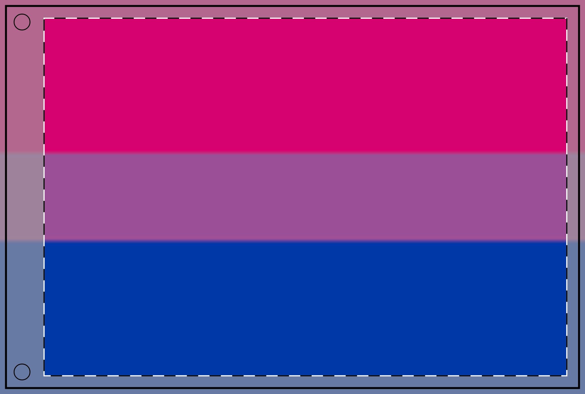Double Sided Bisexual Pride Flag - Celebrate Inclusivity and Support LGBTQ+ Pride