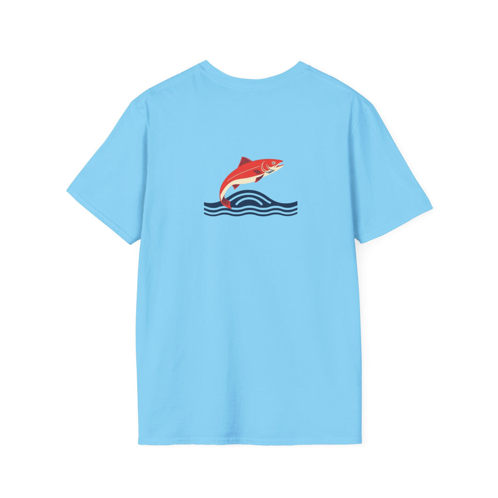 Jumping Salmon Native Pride Softstyle Unisex T-shirt