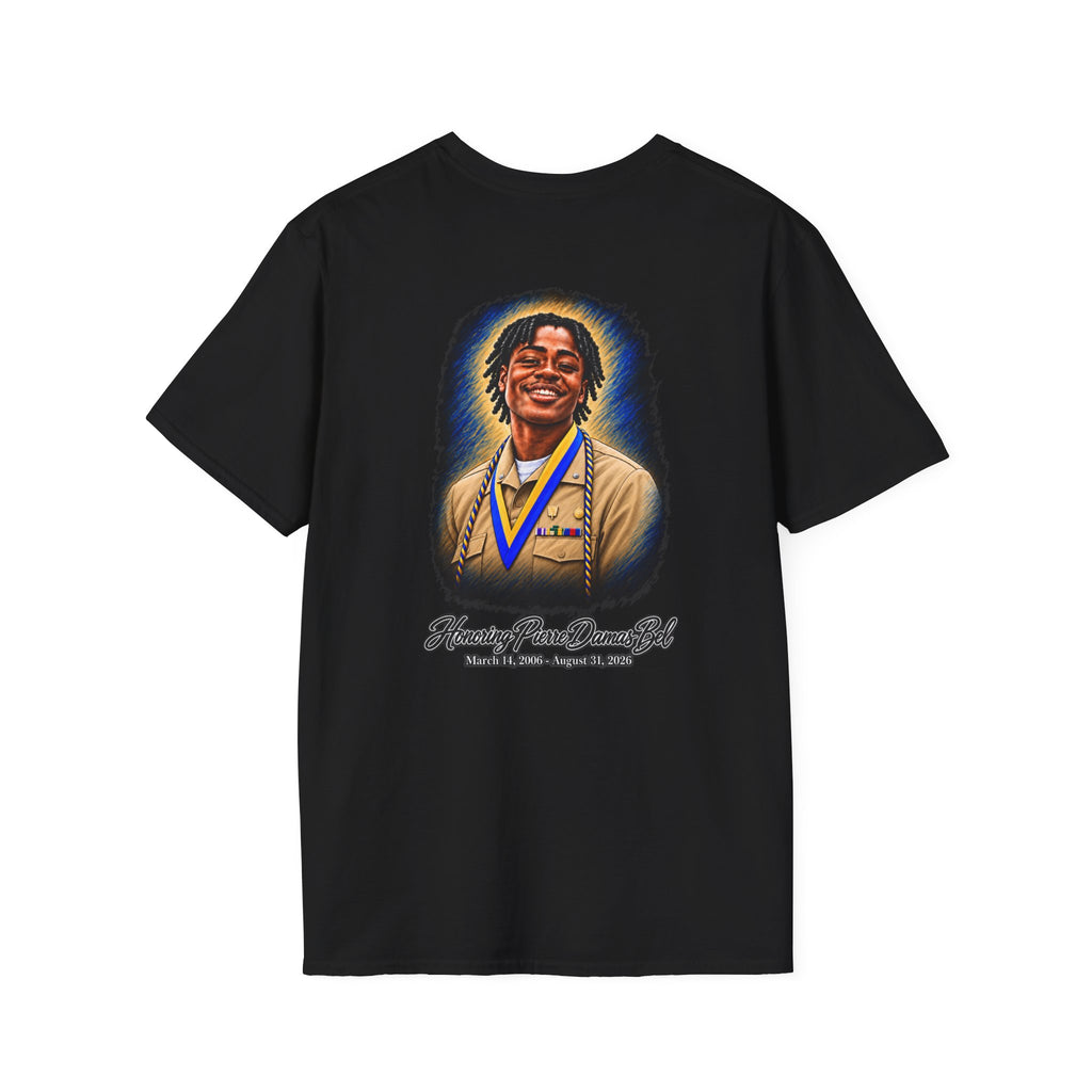 Portrait Front and Back - In Memory of Pierre Damas Bel T-Shirt