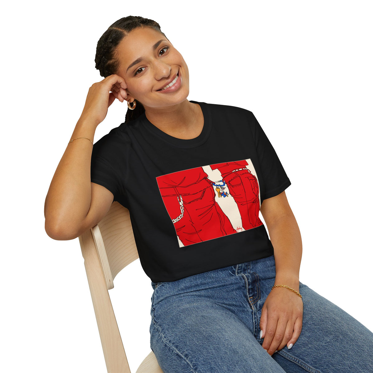 Red Jeans by Audrey Pride Tree Las Vegas T-Shirt