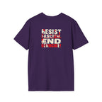 Unisex Softstyle T-Shirt - Never Again Now Means Now. For Everyone! Resist Fascism, End Genocide