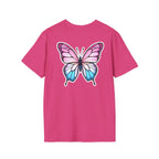 Trans Caterpillar to Butterfly Transformation T-Shirt, Unisex Graphic T-Shirt