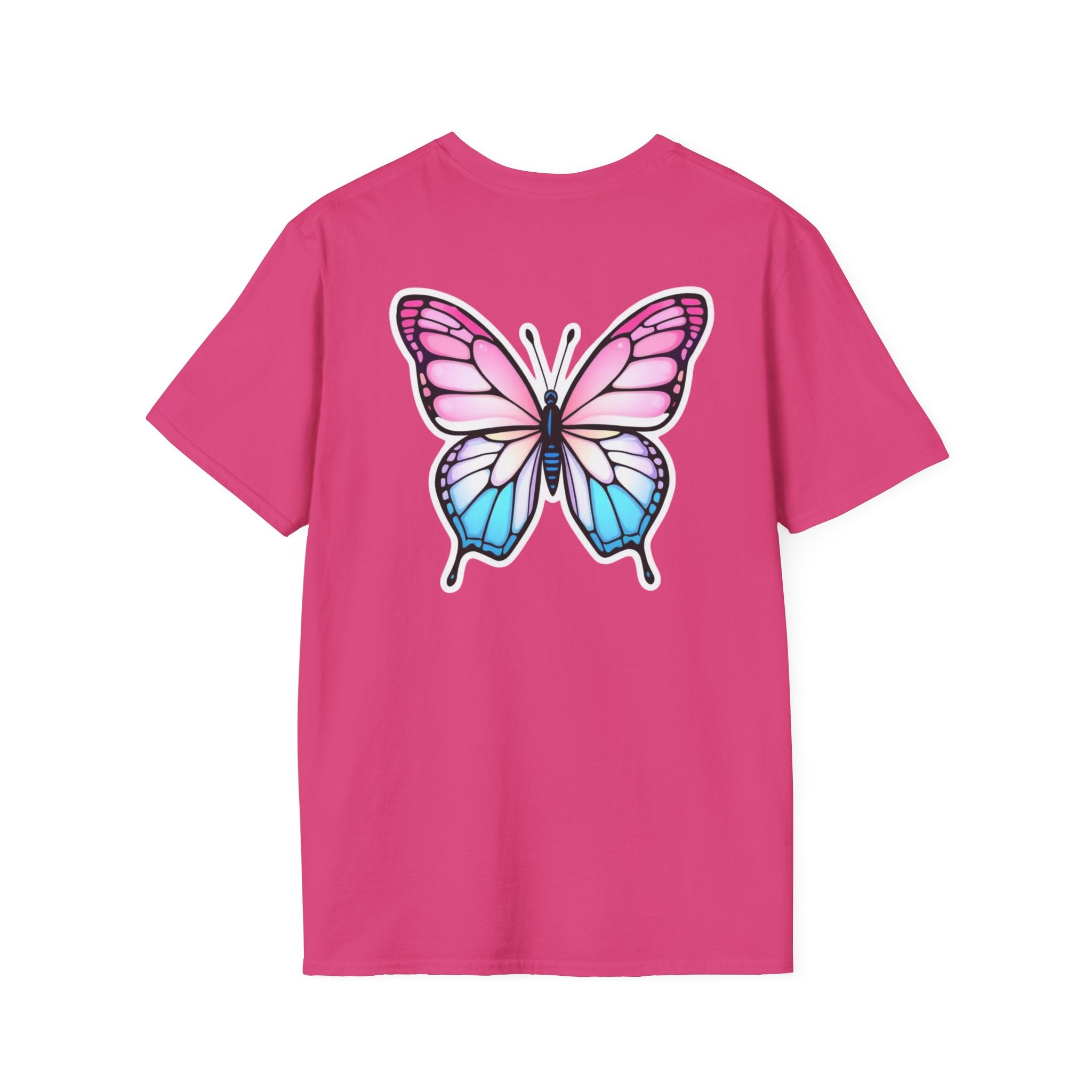 Trans Caterpillar to Butterfly Transformation T-Shirt, Unisex Graphic T-Shirt