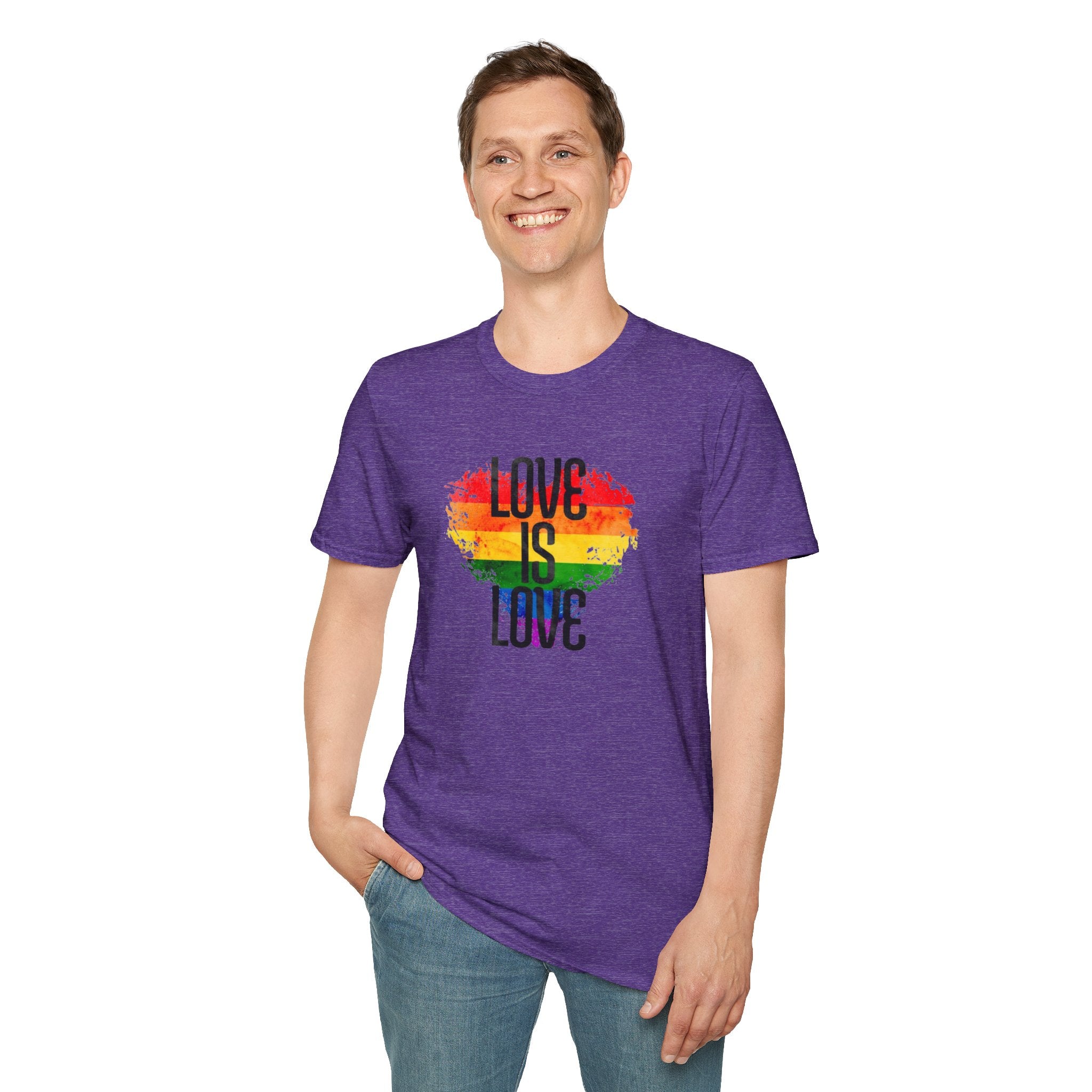 Pride Love Is Love Unisex Softstyle T-Shirt - EqualiTees.Me