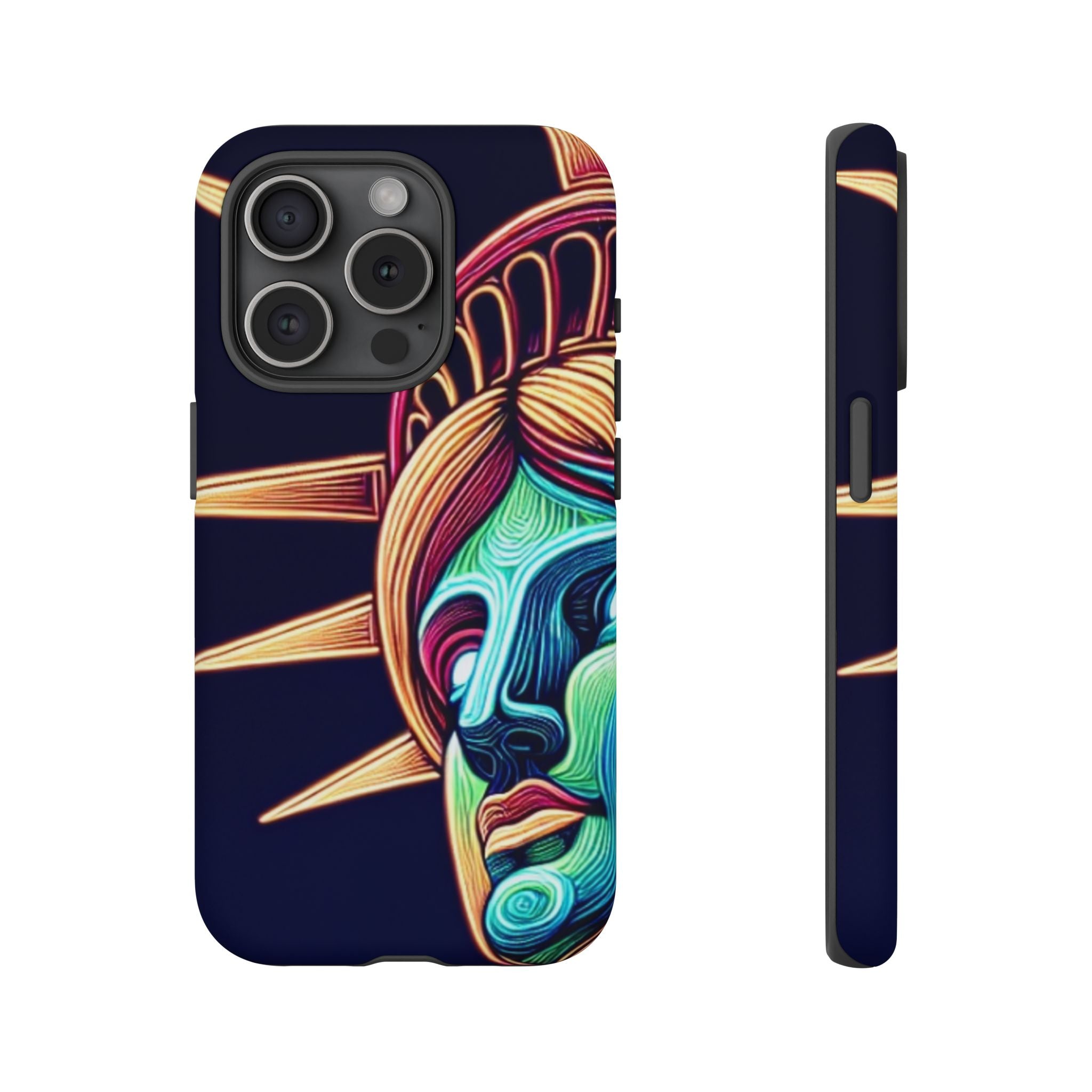 Statue of Liberty Neon Glowing Art Tough Case for Android & iPhone