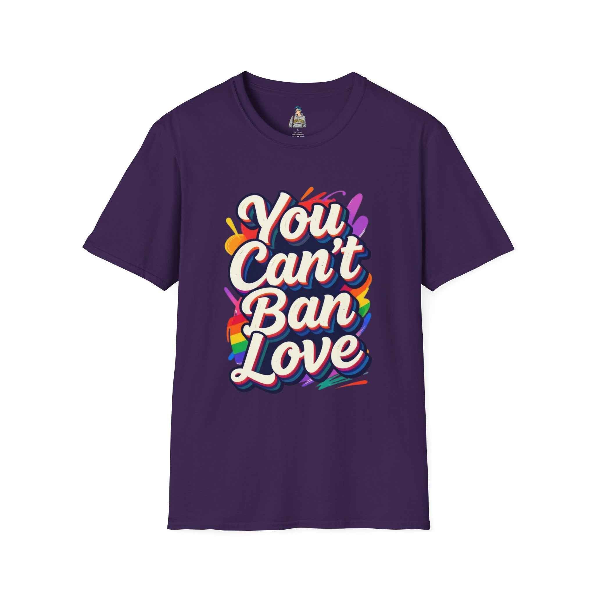You Can't Ban Love T‑Shirt — Rainbow LGBTQ+ Pride Graphic Tee