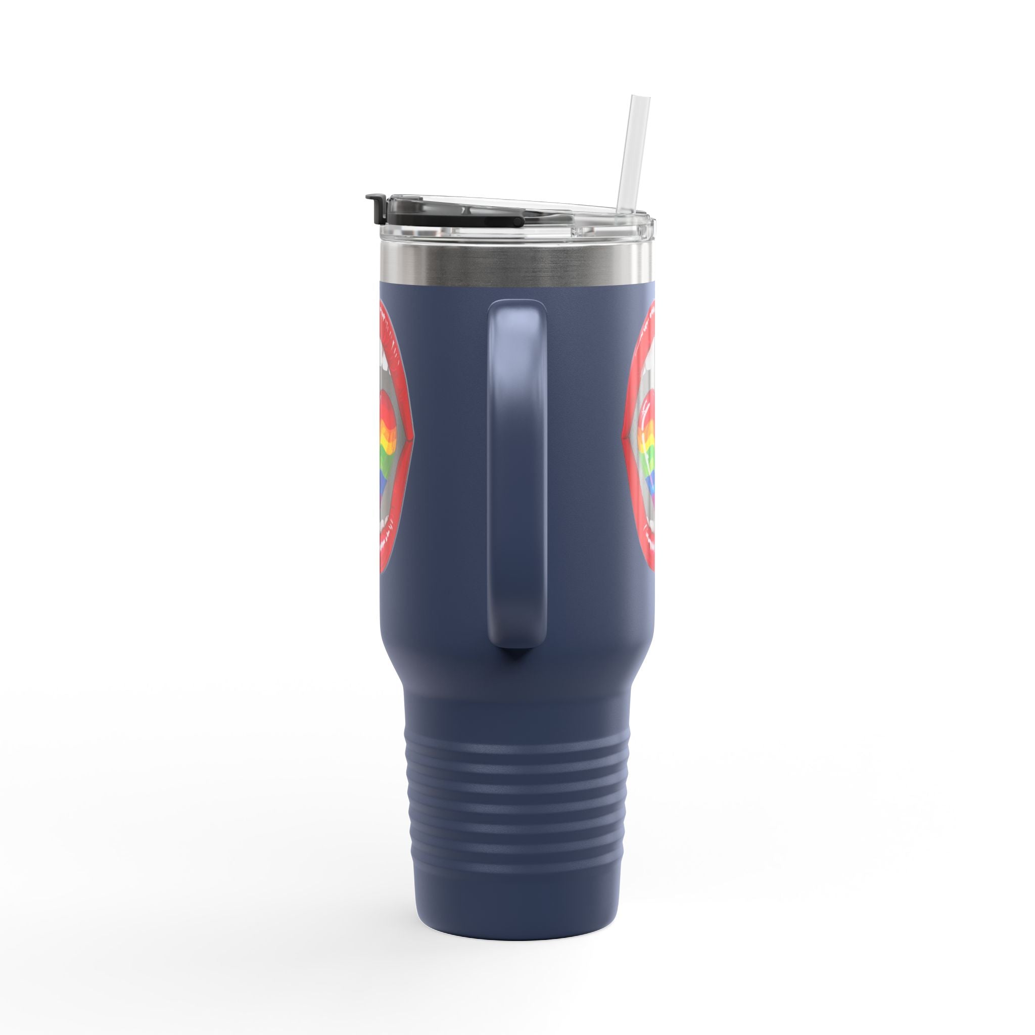 Rainbow Tongue Insulated Travel Mug - 40oz, Perfect for Pride Celebrations