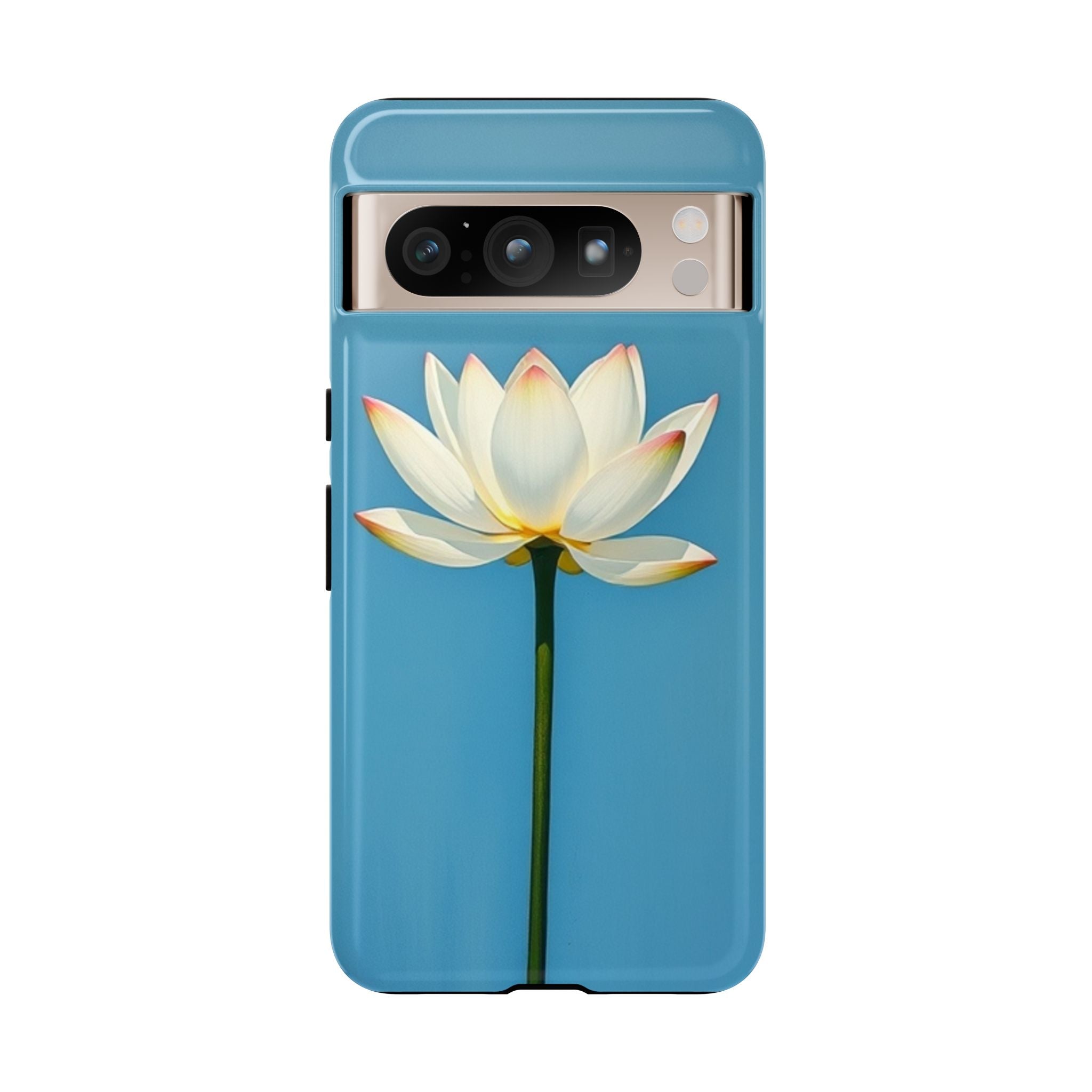 Open White Peace Lily Design Tough Case For Android & iPhone