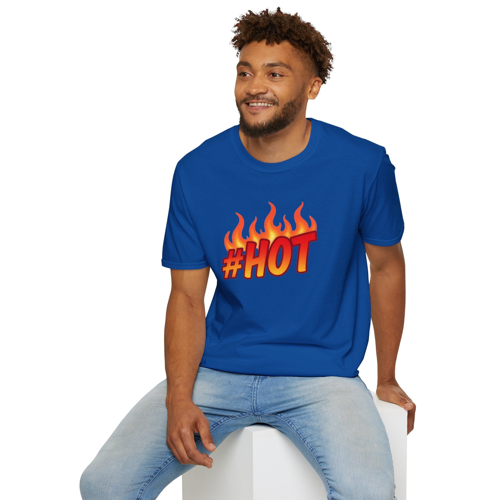 #HOT T-Shirt – Trendy Hashtag Fire Design