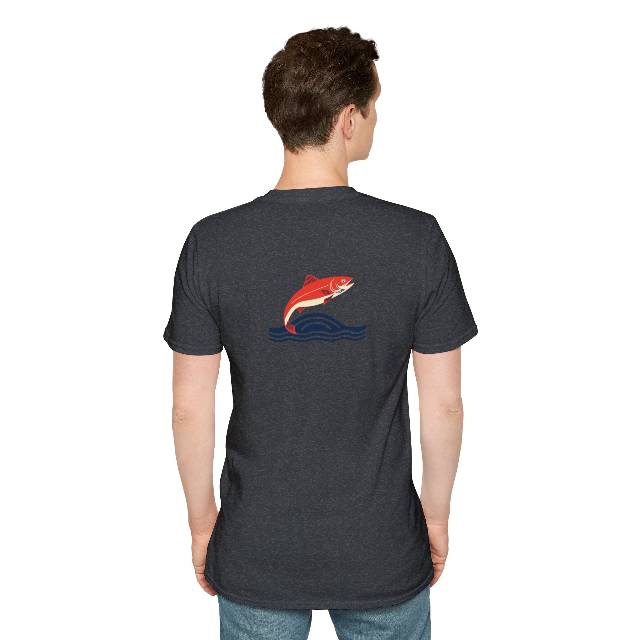 Jumping Salmon Native Pride Softstyle Unisex T-shirt