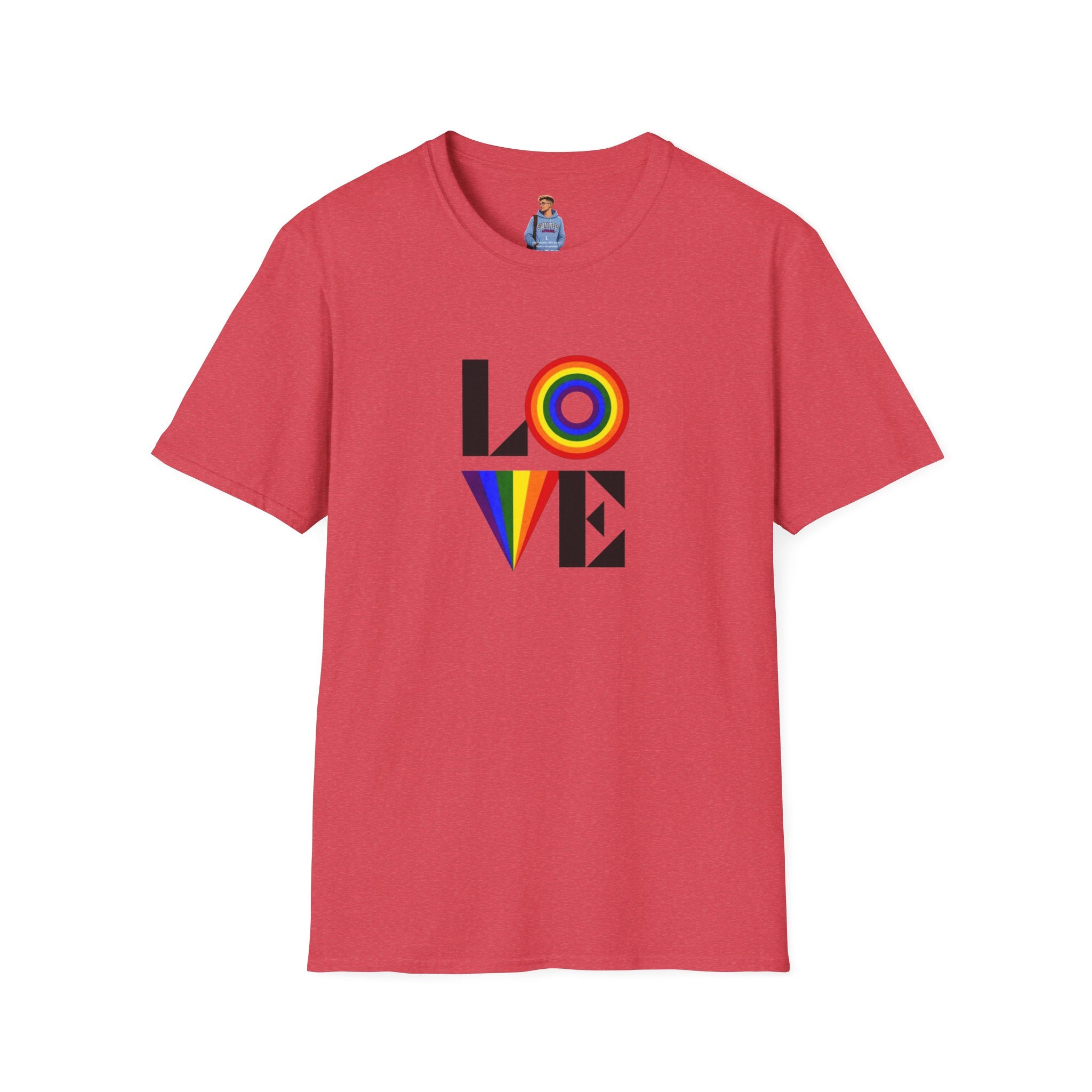 Vibrant LOVE Design for Pride Unisex Softstyle T-Shirt