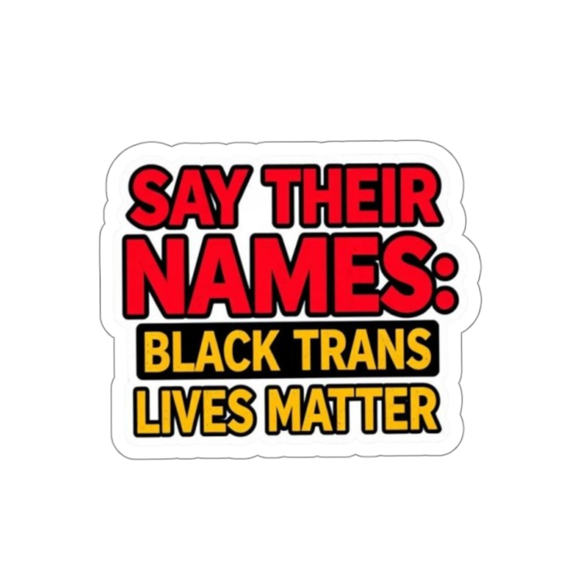 Die-Cut Stickers - SAY THEIR NAMES: BLACK TRANS LIVES MATTER