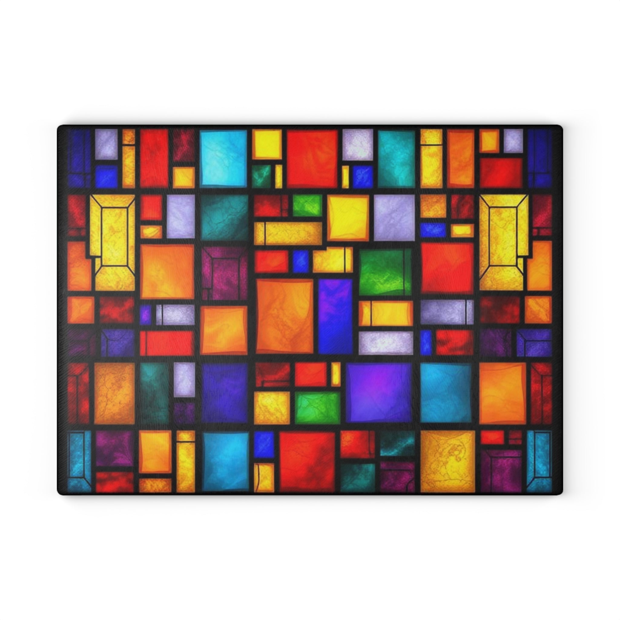 Vibrant Stained Glass Cutting Board - Colorful Kitchen Decor