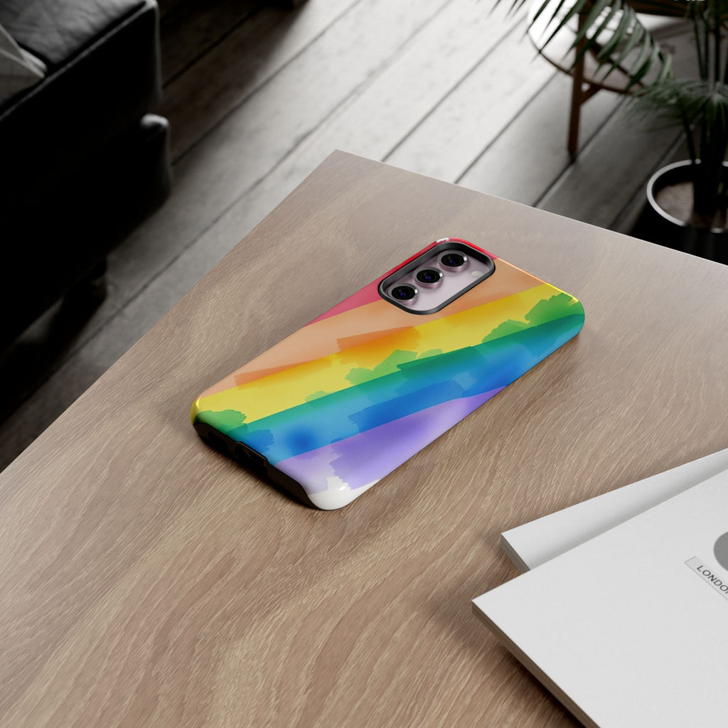 Rainbow Watercolor Art Tough Cases For Android & iPhone