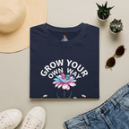 Grow Your Own Way Trans Pride Unisex T-Shirt - Floral Design for Garden Lovers