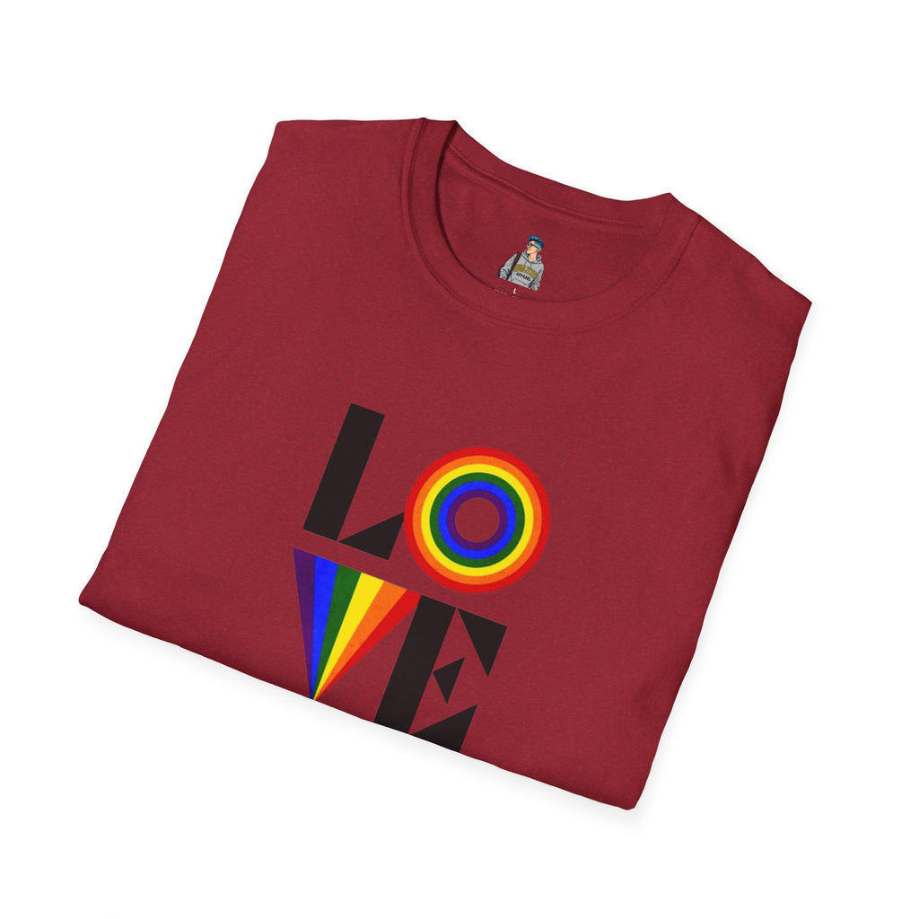 Vibrant LOVE Design for Pride Unisex Softstyle T-Shirt