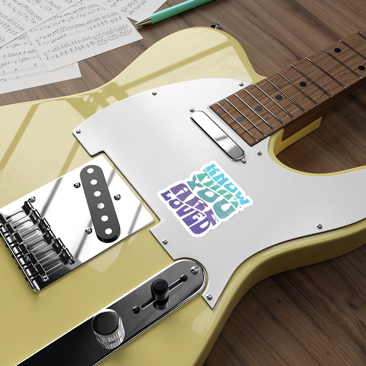 Die-Cut Stickers - Know That You Are Loved Wavy Design