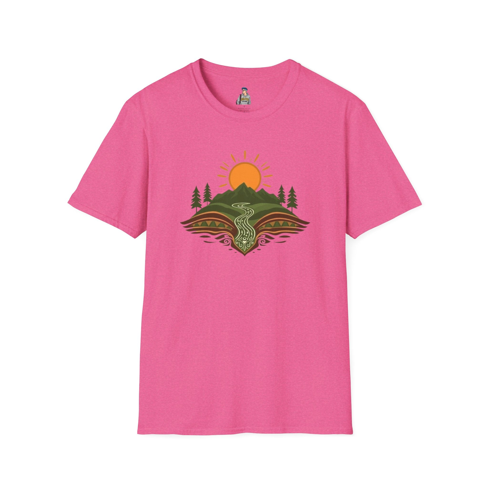 Mountain Scene Unisex Softstyle T-shirt