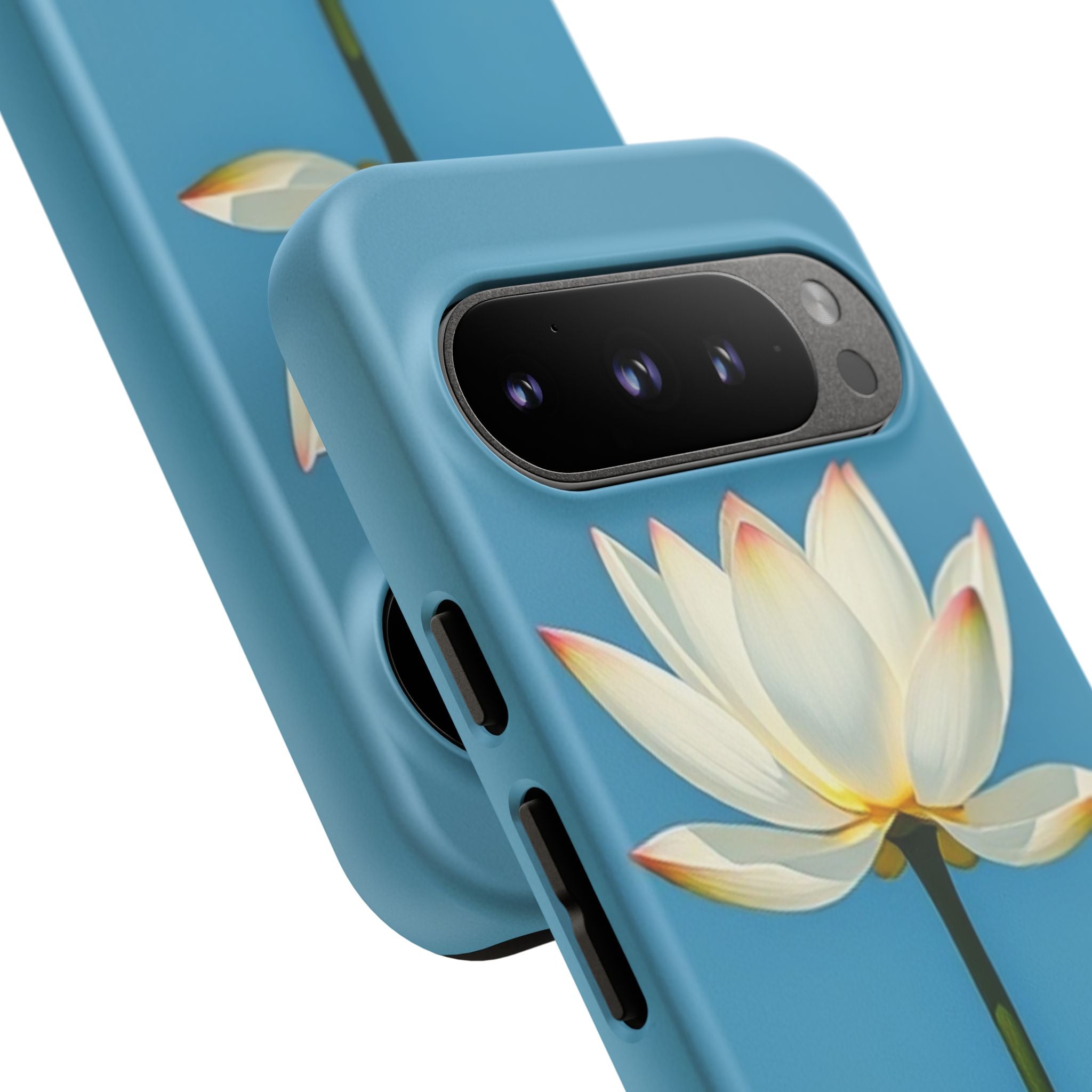 Open White Peace Lily Design Tough Case For Android & iPhone