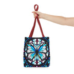 Colorful Butterfly Stained Glass Design Tote Bag