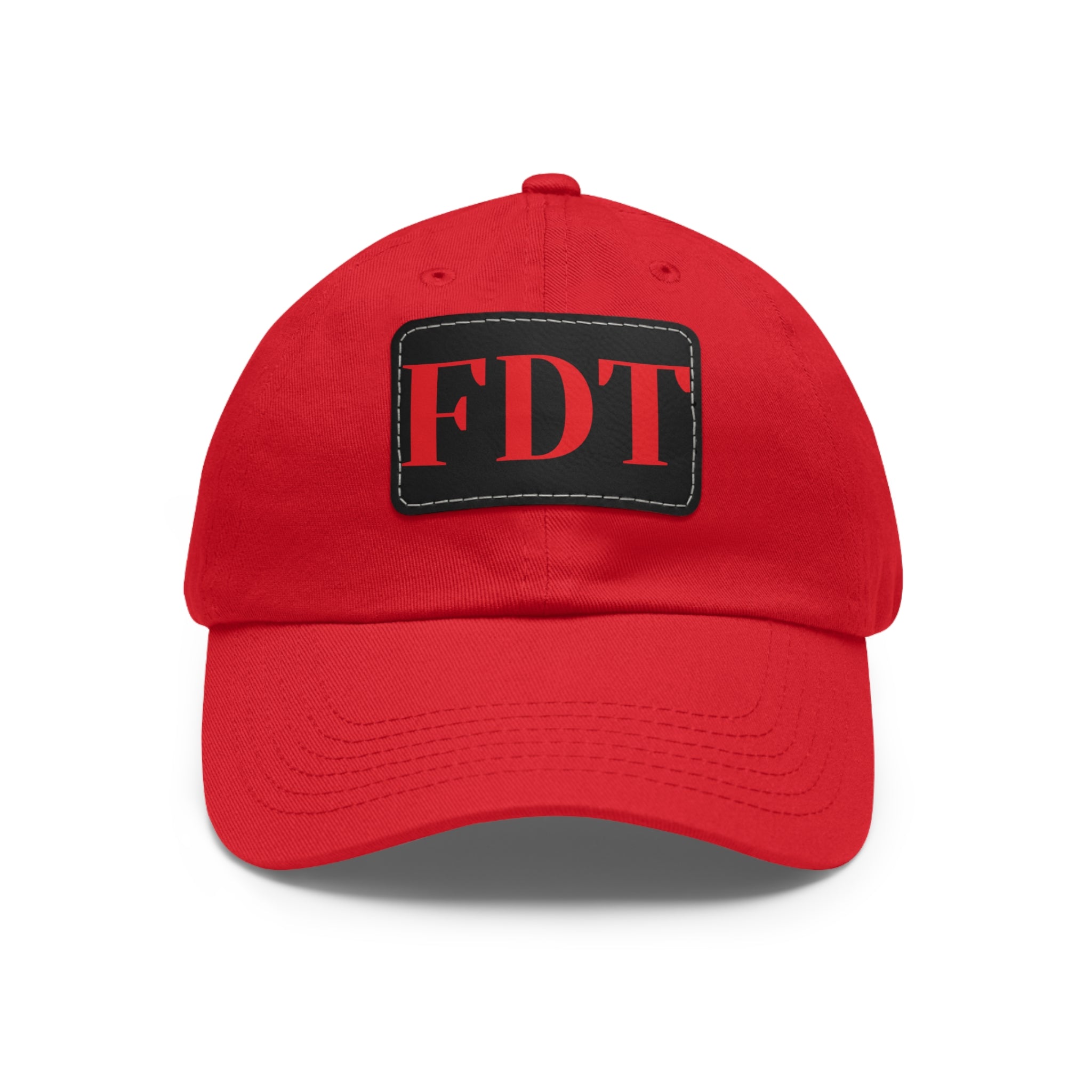 Stylish Dad Hat with FDT Leather Patch - Casual Sun Protection for Dads