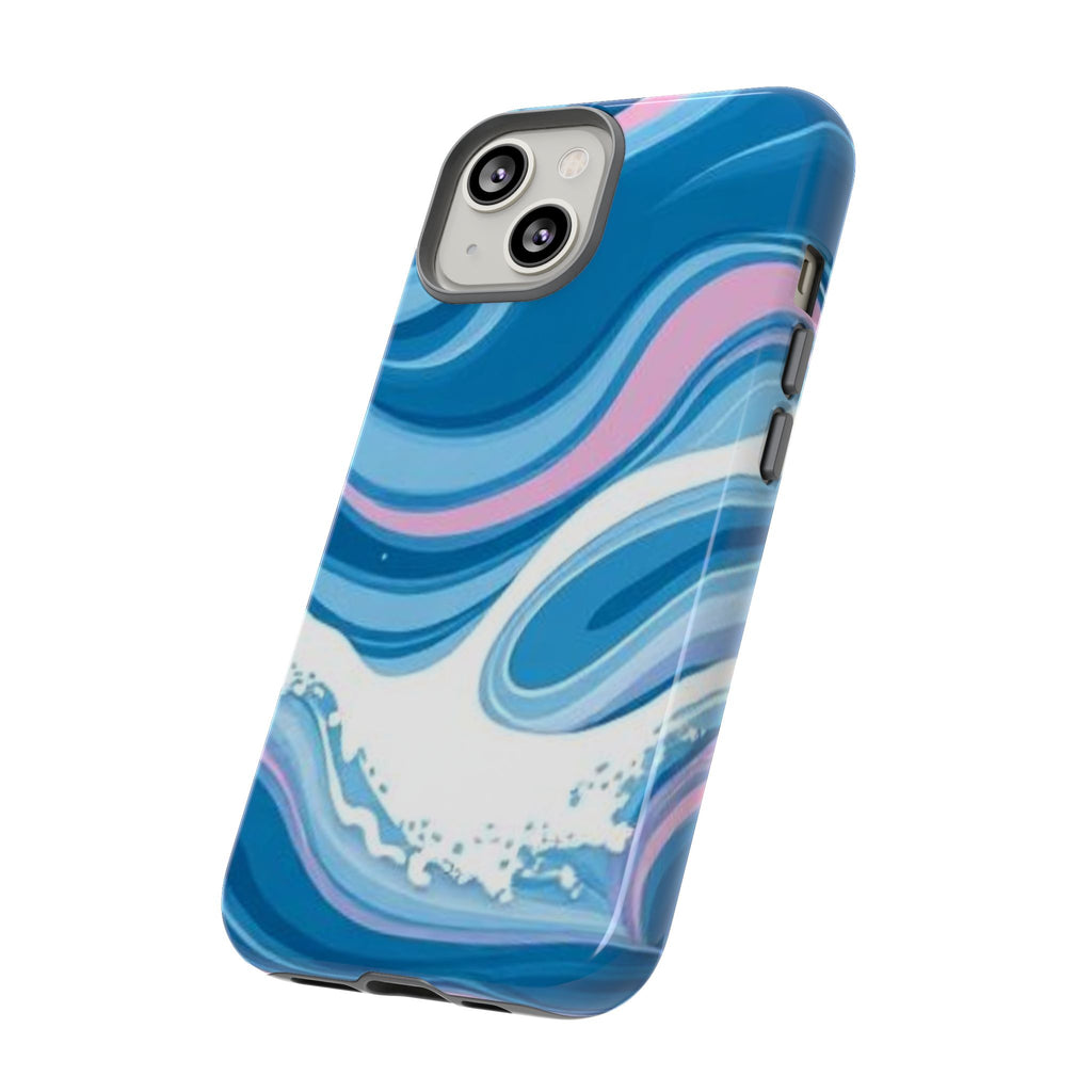Blue & Pink Swirl Tough Case for iPhone