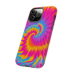 Vibrant Tie-Dye Swirl Protective Tough Case for iPhone