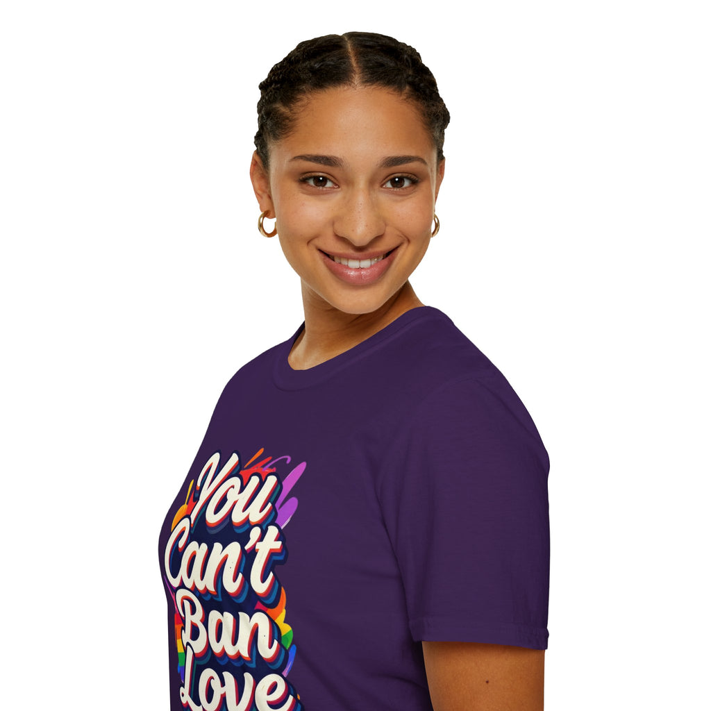 You Can't Ban Love T‑Shirt — Rainbow LGBTQ+ Pride Graphic Tee