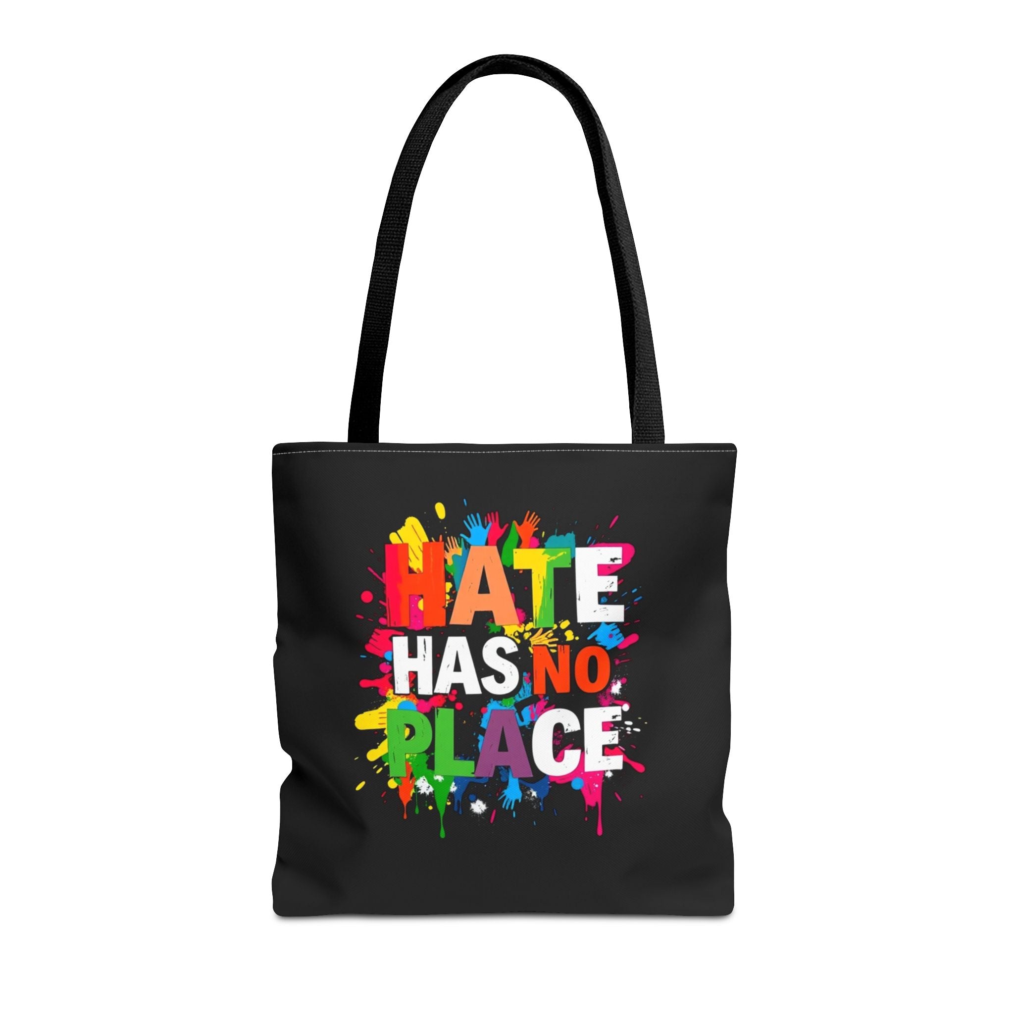 Hate Has No Place Paint Splatter Tote Bag