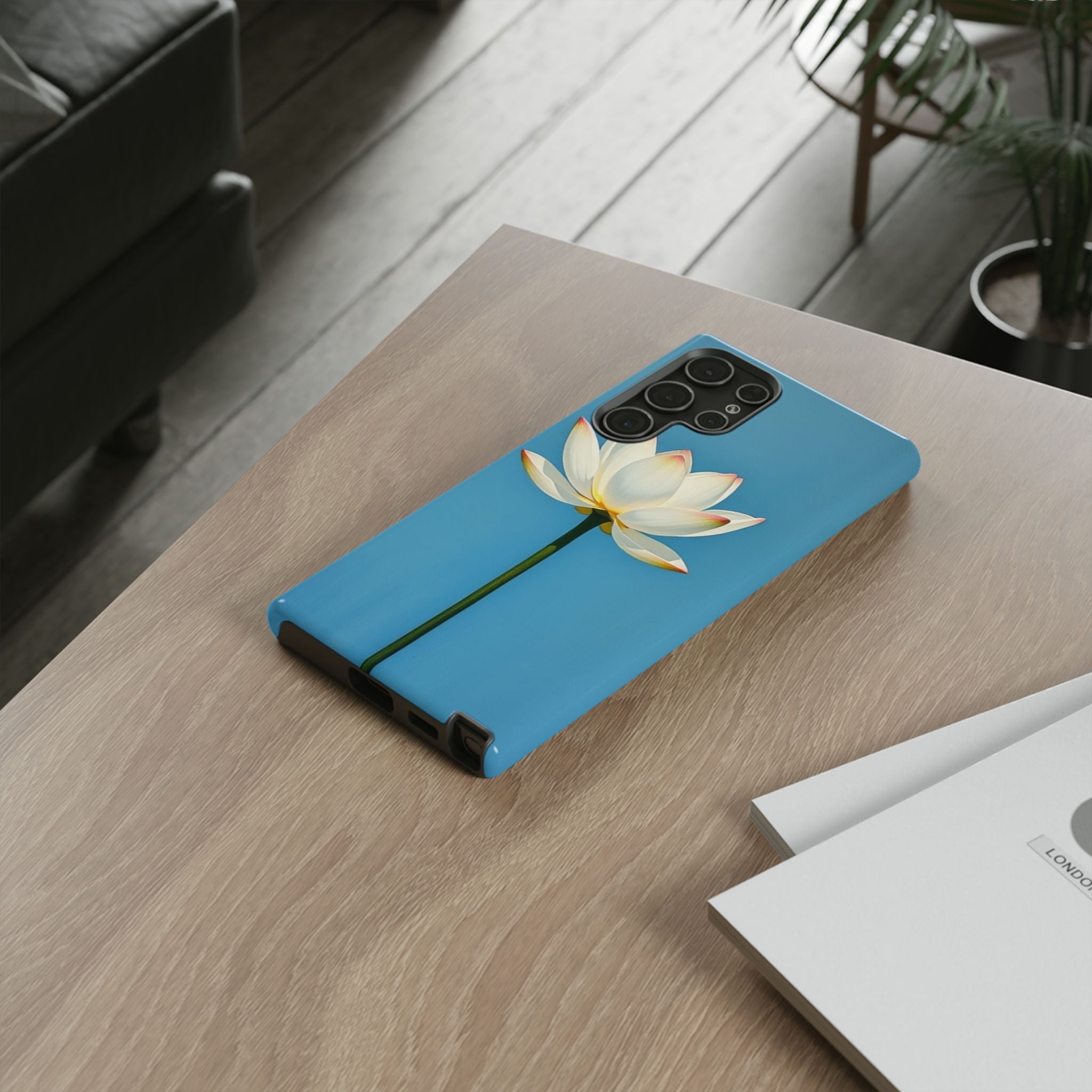 Open White Peace Lily Design Tough Case For Android & iPhone