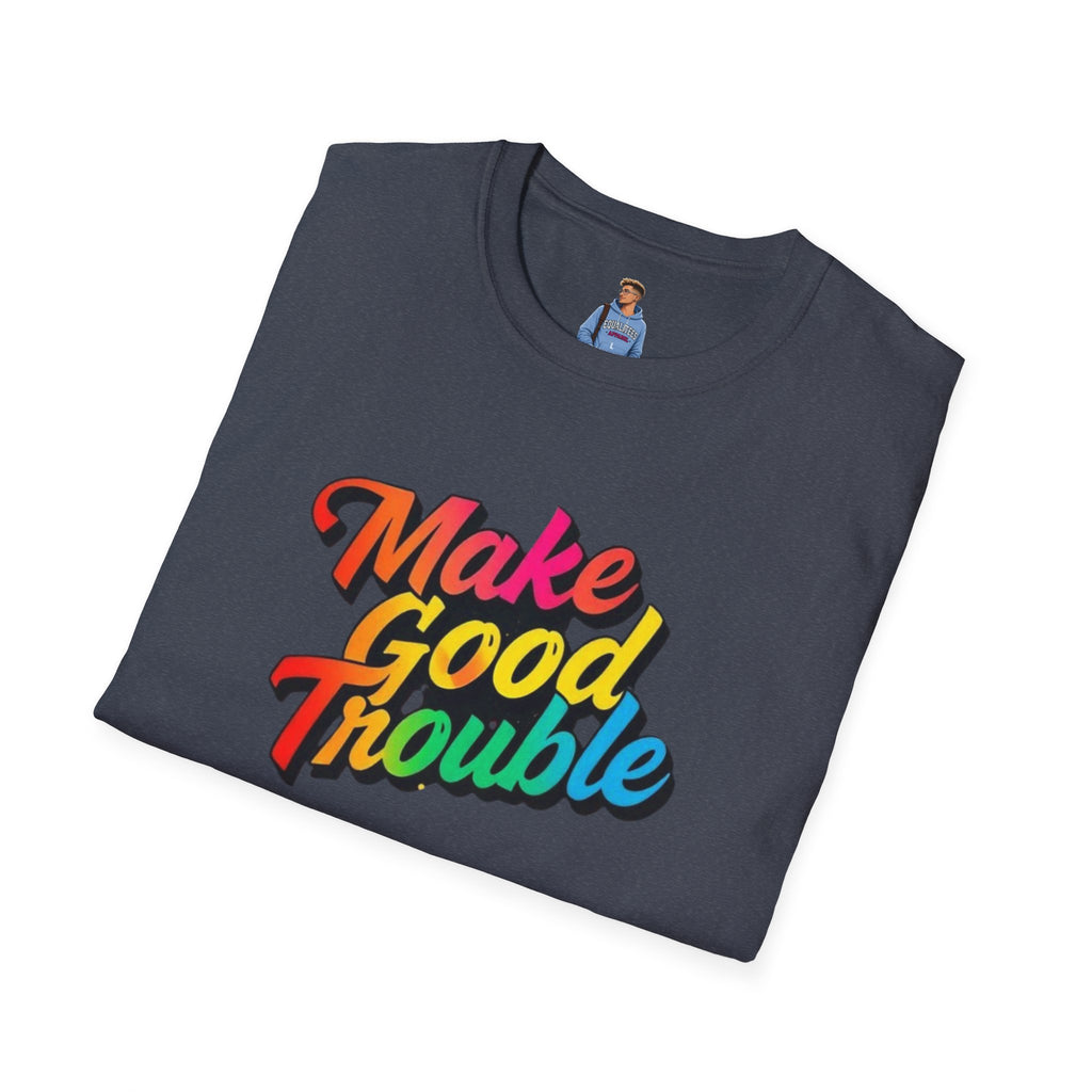 Make Good Trouble' Rainbow T-Shirt