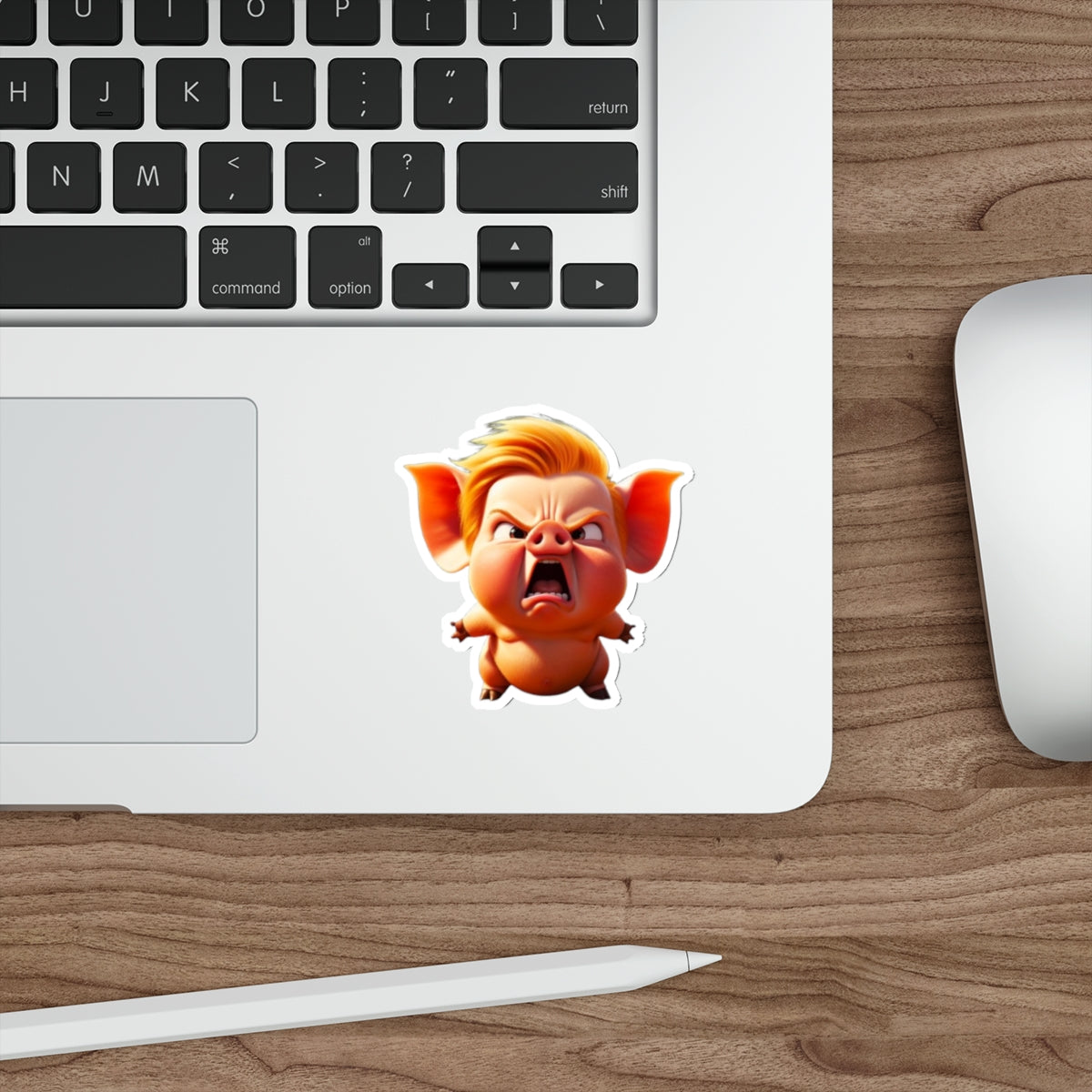Die-Cut Stickers - Angry Little Orange Pig