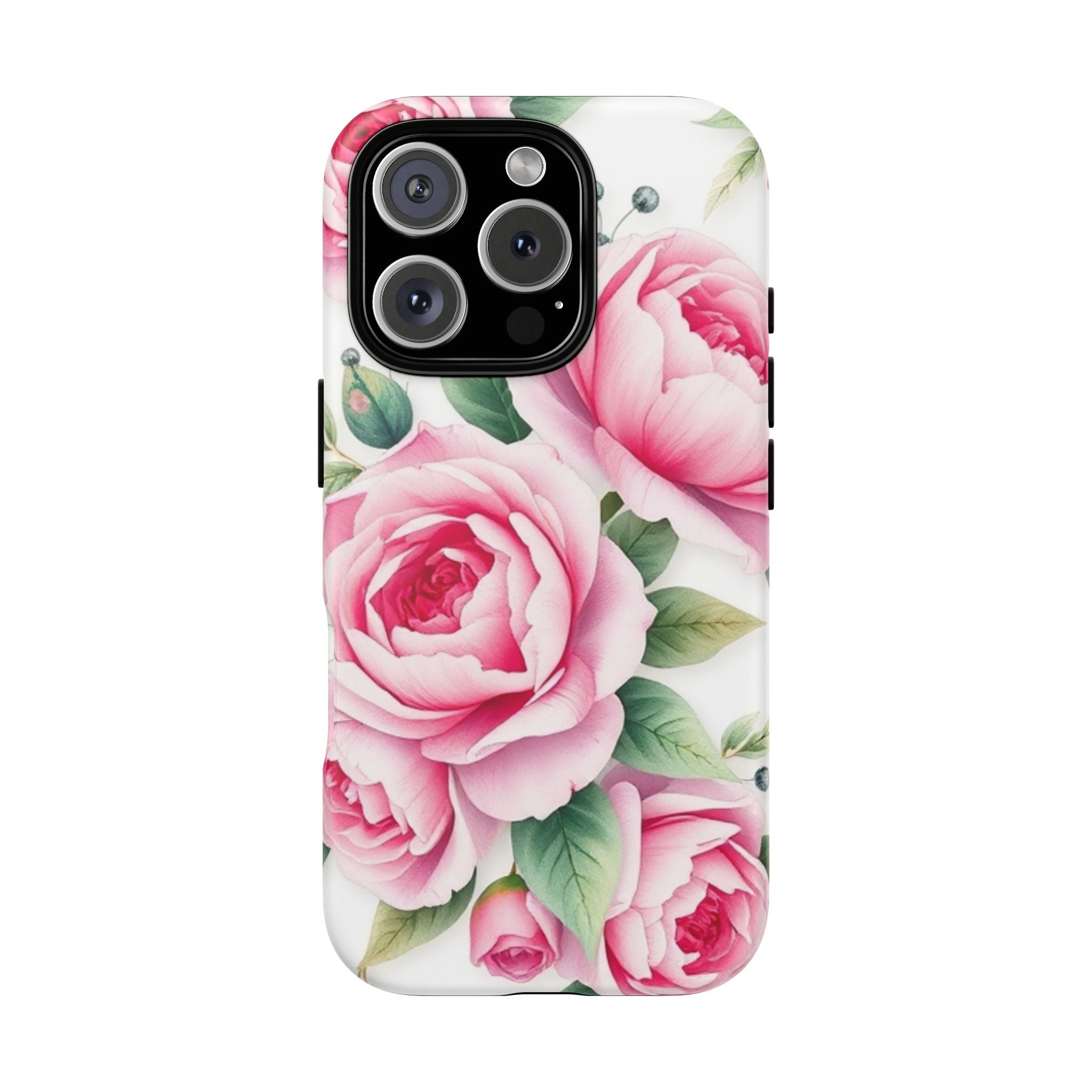 Android OR iPhone Compatible Cases - Pink Flower Design - Unique Tough Cases