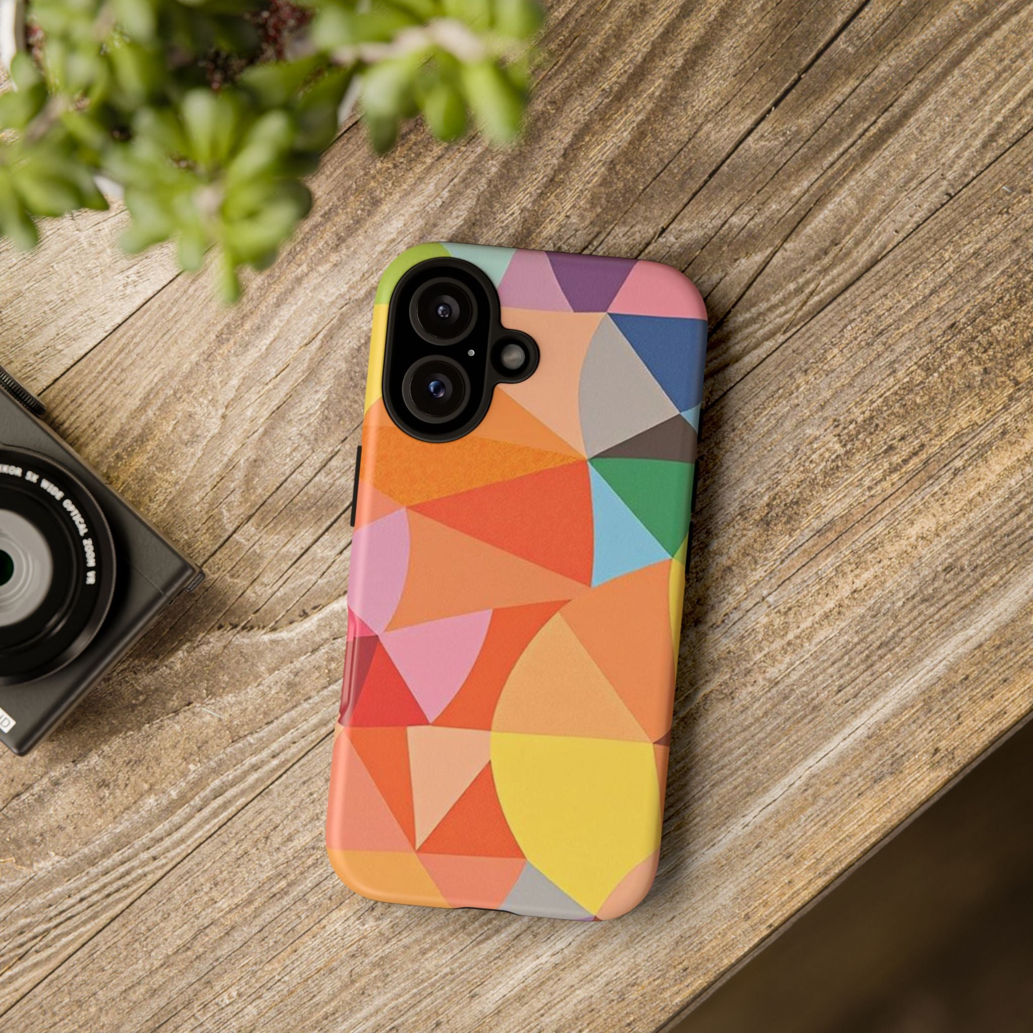 Colorful Geometric Tough Phone Case for iPhone