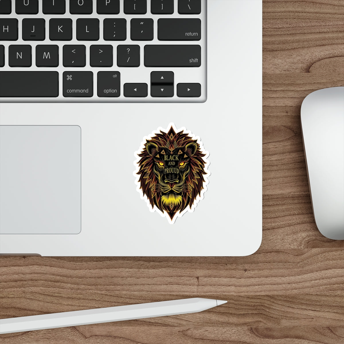 Die-Cut Stickers -  Lion Head - Black And Proud