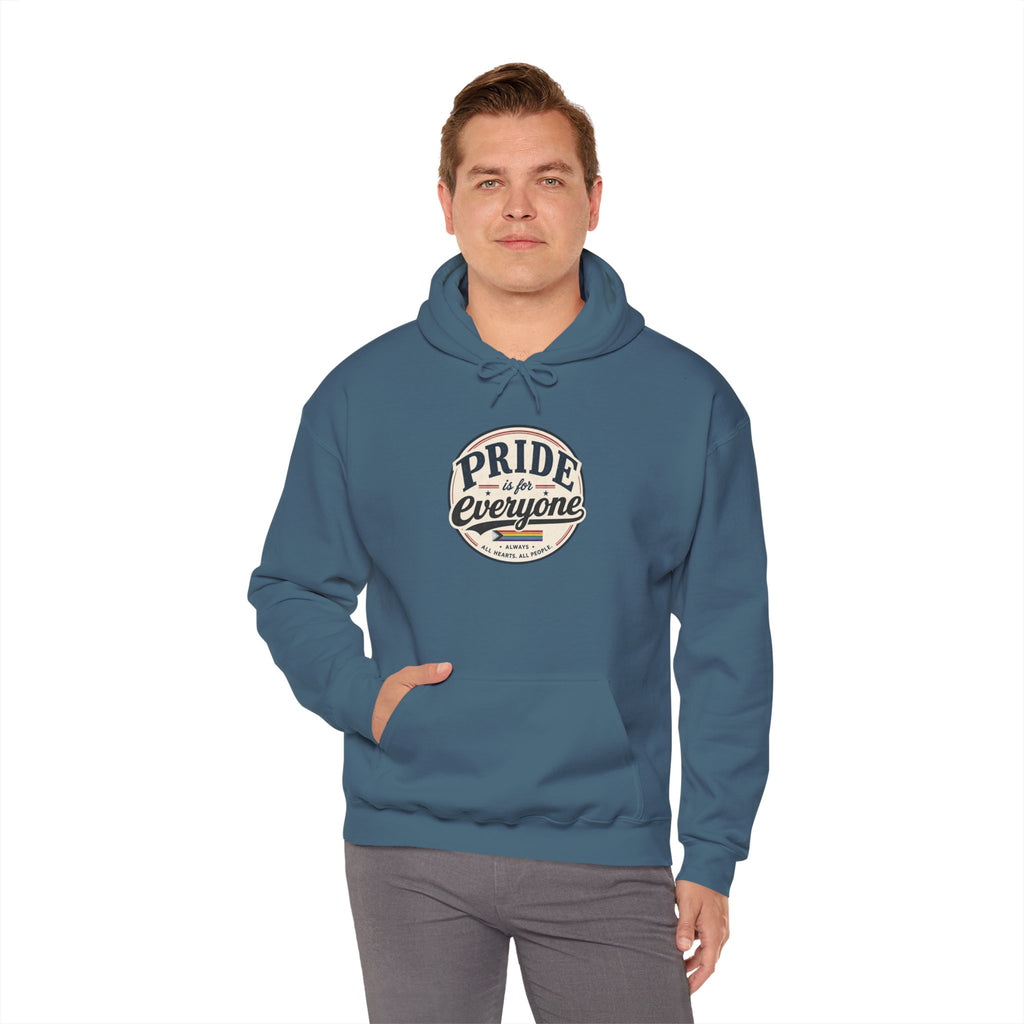 Pride Is For Everyone Pullover Hoodie — Vintage Graphic Inclusivity Sweatshirt