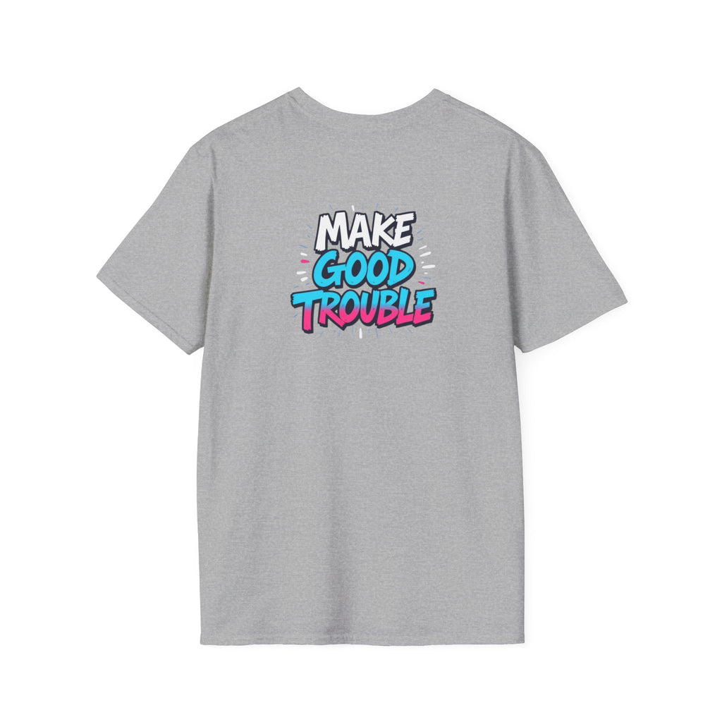 Make Good Trouble Trans Colors Graphic Unisex T-Shirt - Bold Statement Tee for Activists & Dreamers