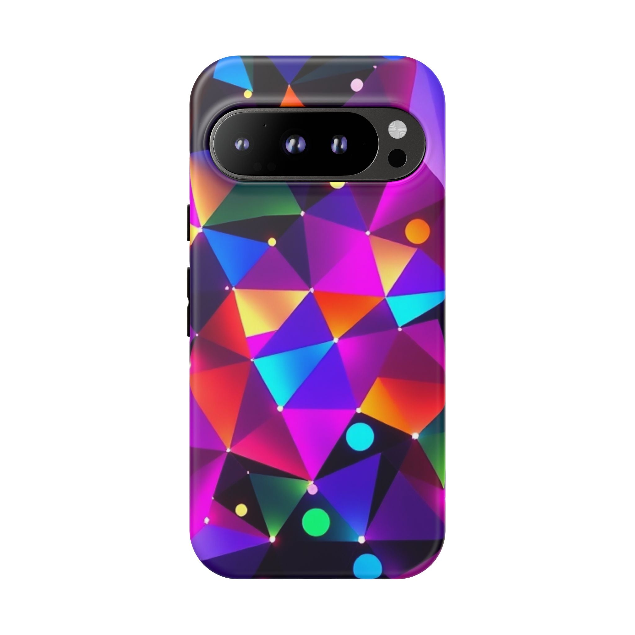 Android OR iPhone Compatible Cases - Colorful Angles Design - Unique Tough Cases