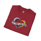 Let Your Love Flow Rainbow Heart T-Shirt