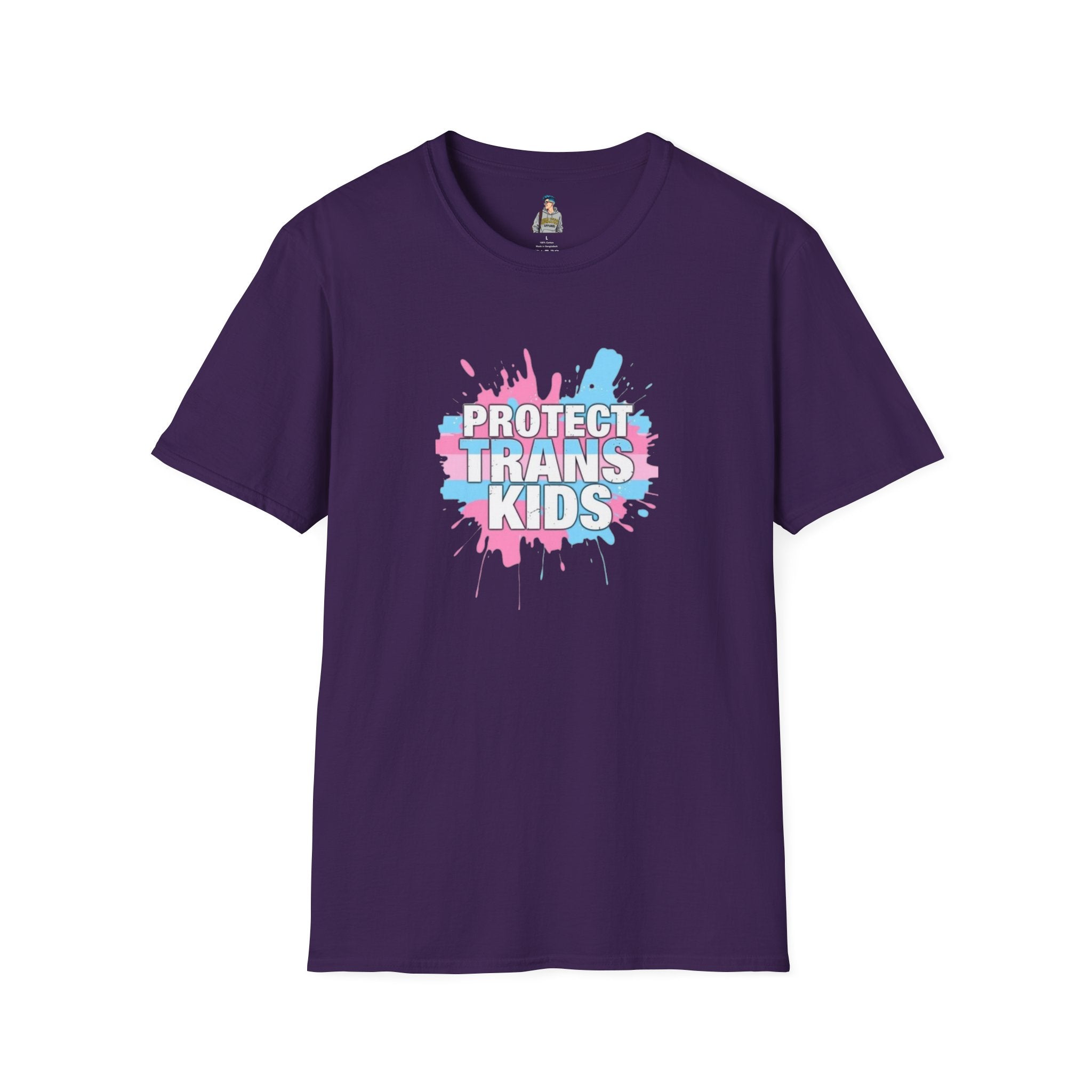 Protect Trans Kids Unisex Softstyle T-Shirt - Supportive LGBTQ+ Apparel