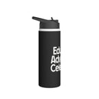 Teaching While Queer Stainless Steel Water Bottle - Perfect for Educators and Allies