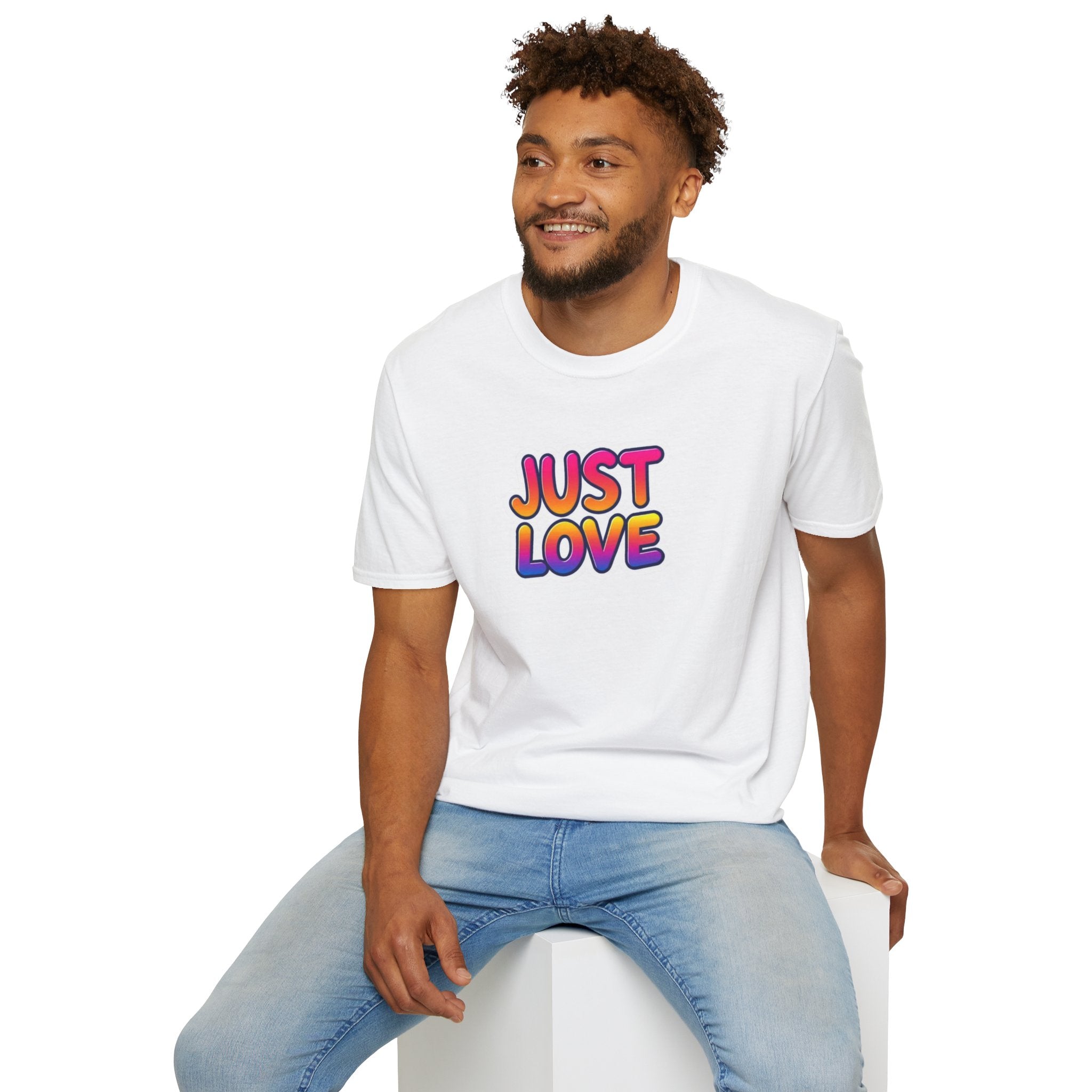 Just Love Unisex Softstyle T-Shirt | Perfect for Pride, Anniversaries, and Everyday Wear