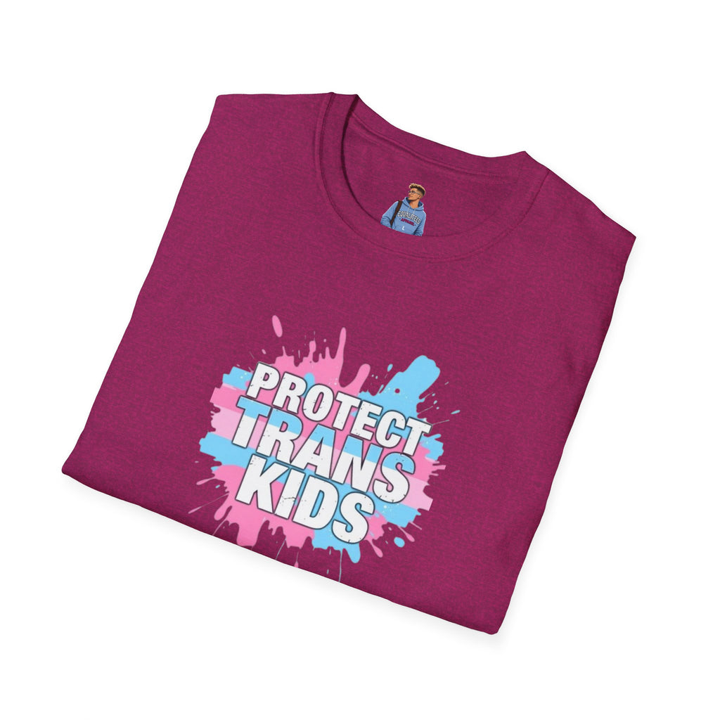 Protect Trans Kids Unisex Softstyle T-Shirt - Supportive LGBTQ+ Apparel