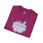 Protect Trans Kids Unisex Softstyle T-Shirt - Supportive LGBTQ+ Apparel