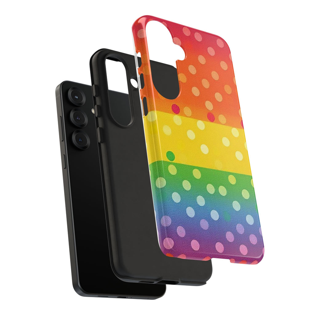 Rainbow Polka-Dot Tough Case for Android