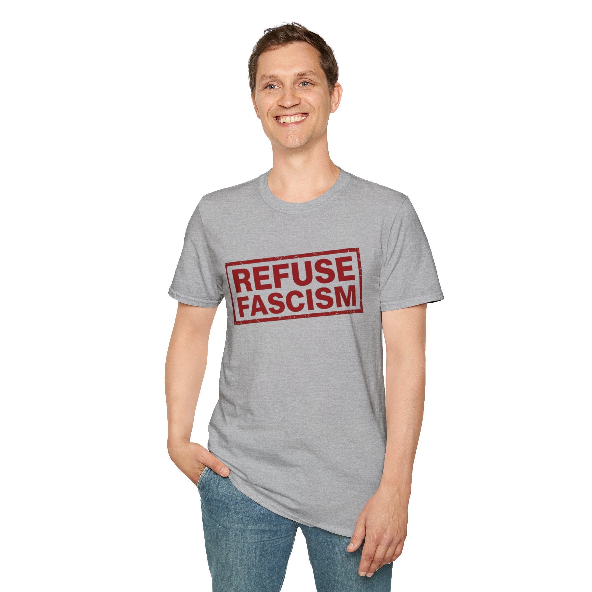 Refuse Fascism Tee — Political Protest Graphic T-Shirt