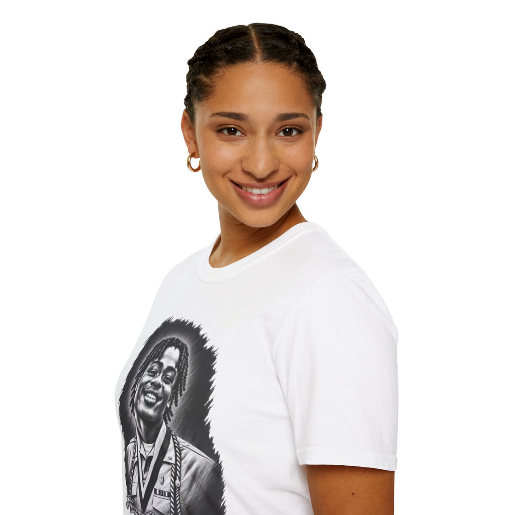 Smiling Portrait Front - In Memory of Pierre Damas Bel T-Shirt