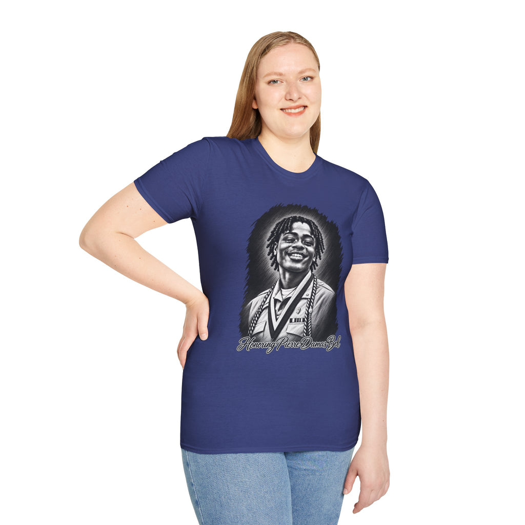 Smiling Portrait Front - In Memory of Pierre Damas Bel T-Shirt