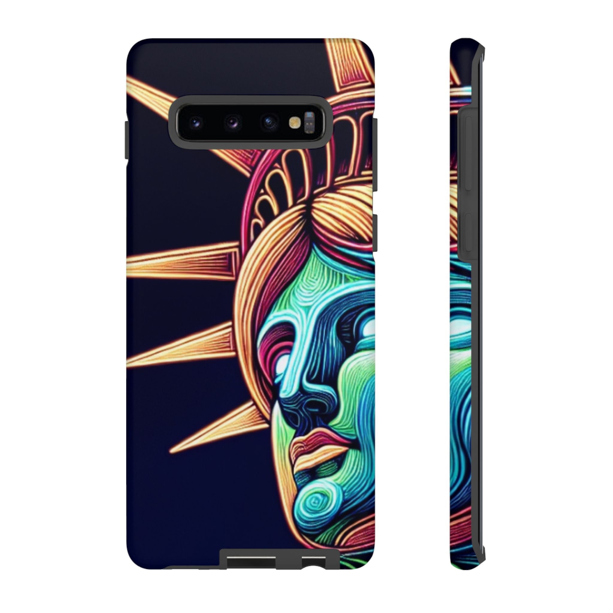 Statue of Liberty Neon Glowing Art Tough Case for Android & iPhone
